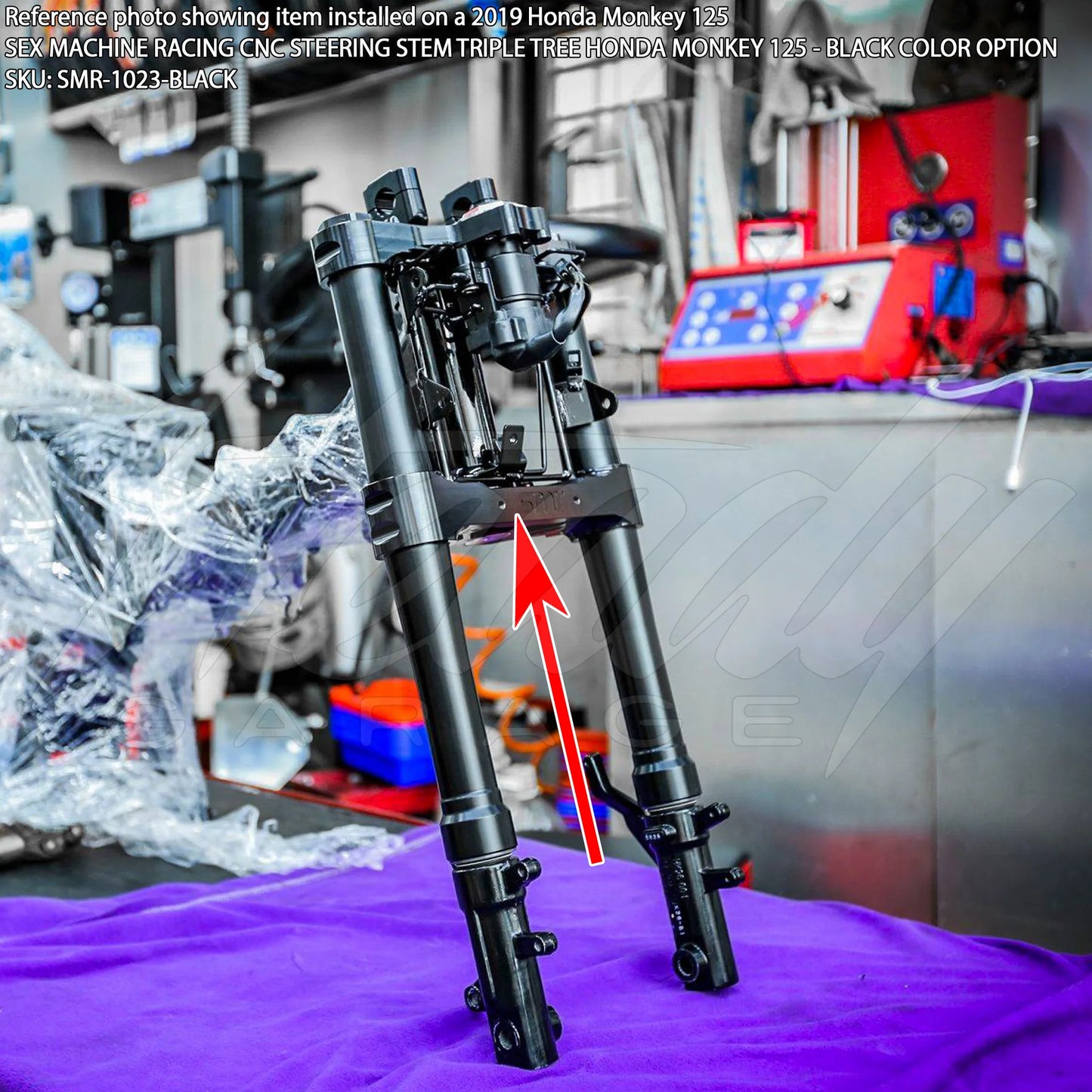 Sex Machine Racing CNC Steering Stem Triple Tree Honda Monkey 125 - Howling Moto