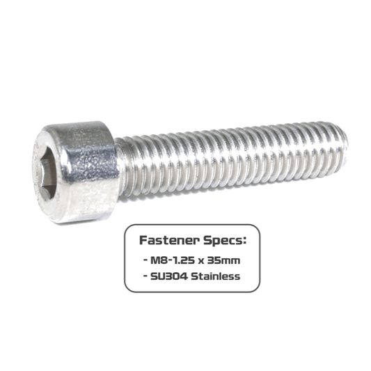 ZSPEC M8-1.25x35mm Socket-Cap SHSC Fasteners, Stainless, 10-Pack - Howling Moto