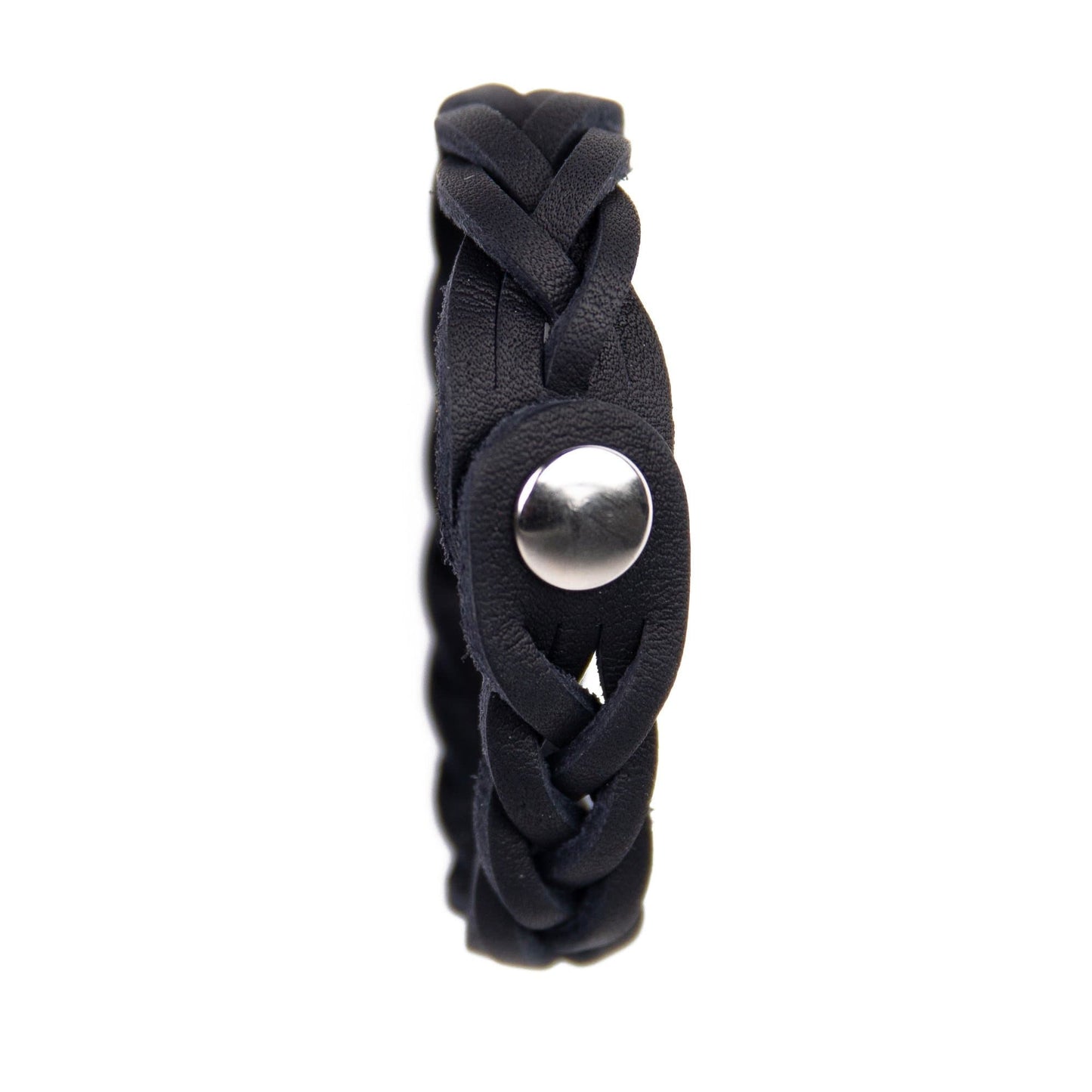 Leather Trinity Braid Bracelet - Howling Moto