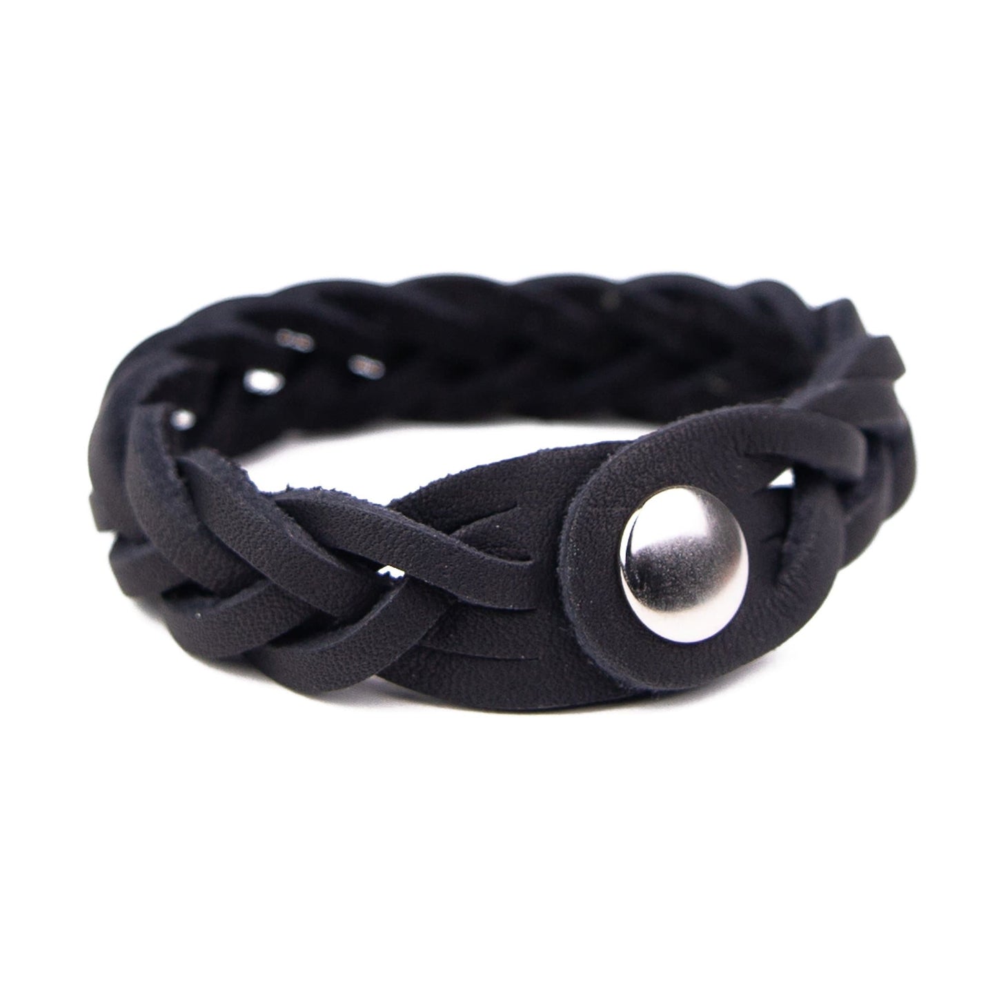Leather Trinity Braid Bracelet - Howling Moto
