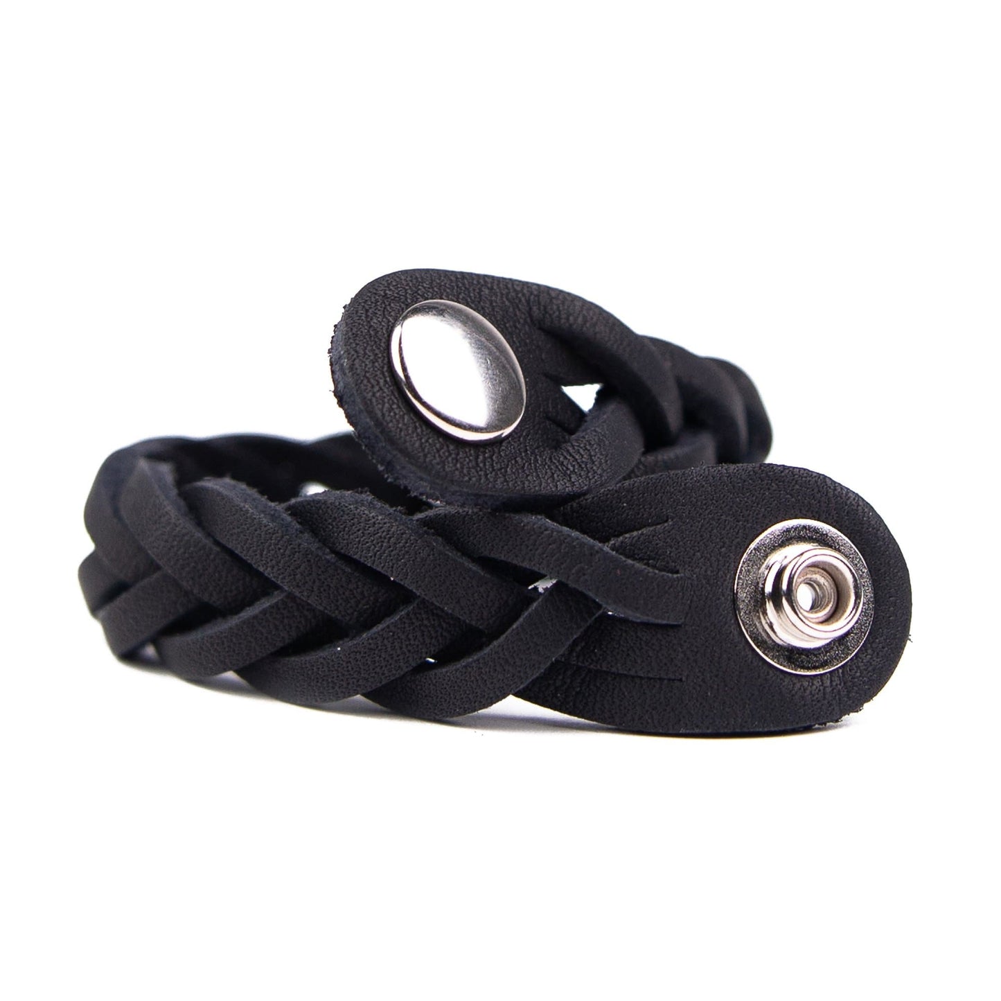Leather Trinity Braid Bracelet - Howling Moto