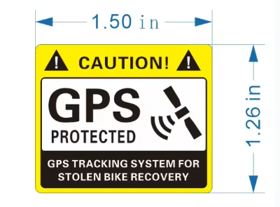 Anti Theft GPS Warning Sticker 3 Pack - Howling Moto