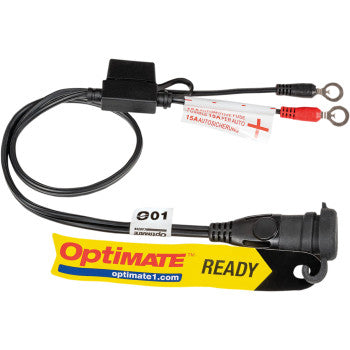 Tecmate 1/4" Eyelet Battery Connection Lead Optimateâ„¢ Permanent Battery Lead - 20 Pack - Howling Moto