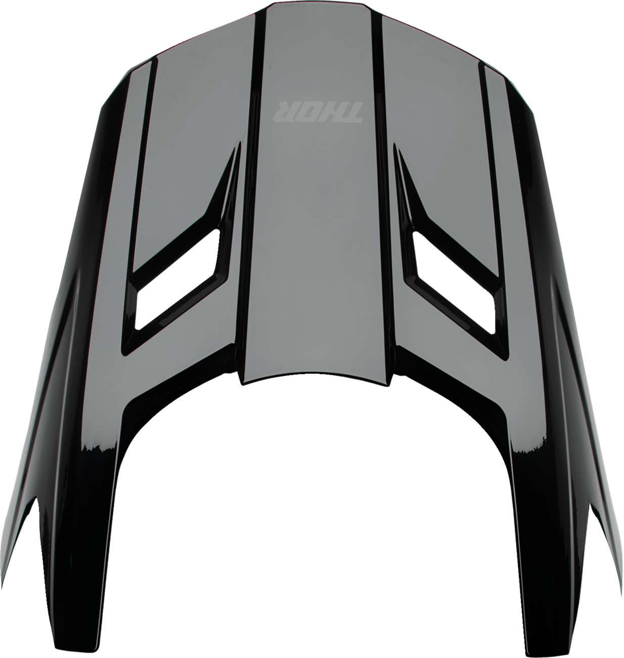 Blackout gloss black visor kit for THOR Fleet helmets in XS-M size, includes replacement visor for motorcycle helmets.