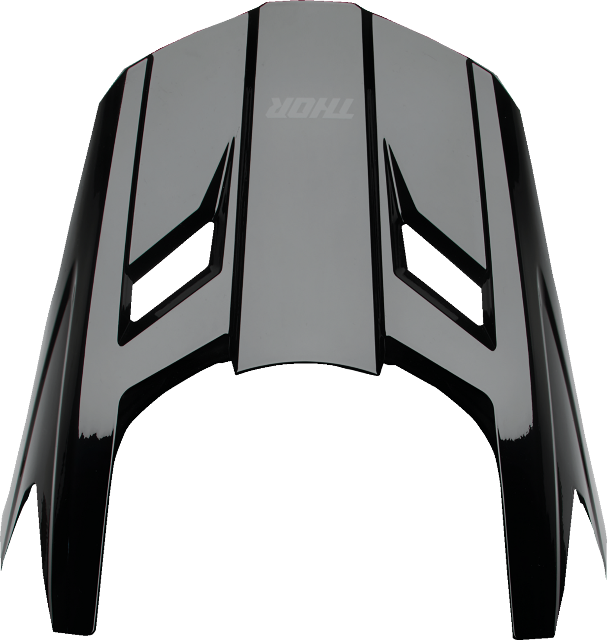 Black matte Thor Fleet visor kit for XS-M helmets, featuring a sleek blackout design and secure attachment points.