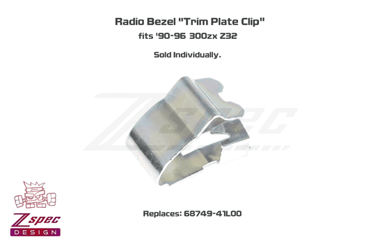 ZSPEC Radio Bezel Trim Plate Clip for '90-96 Nissan 300zx Z32, replaces 68749-41L00 - Howling Moto