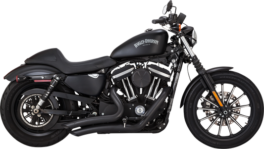 VANCE & HINES Big Radius exhaust system with PCX technology in black, designed for motorcycle performance and style.