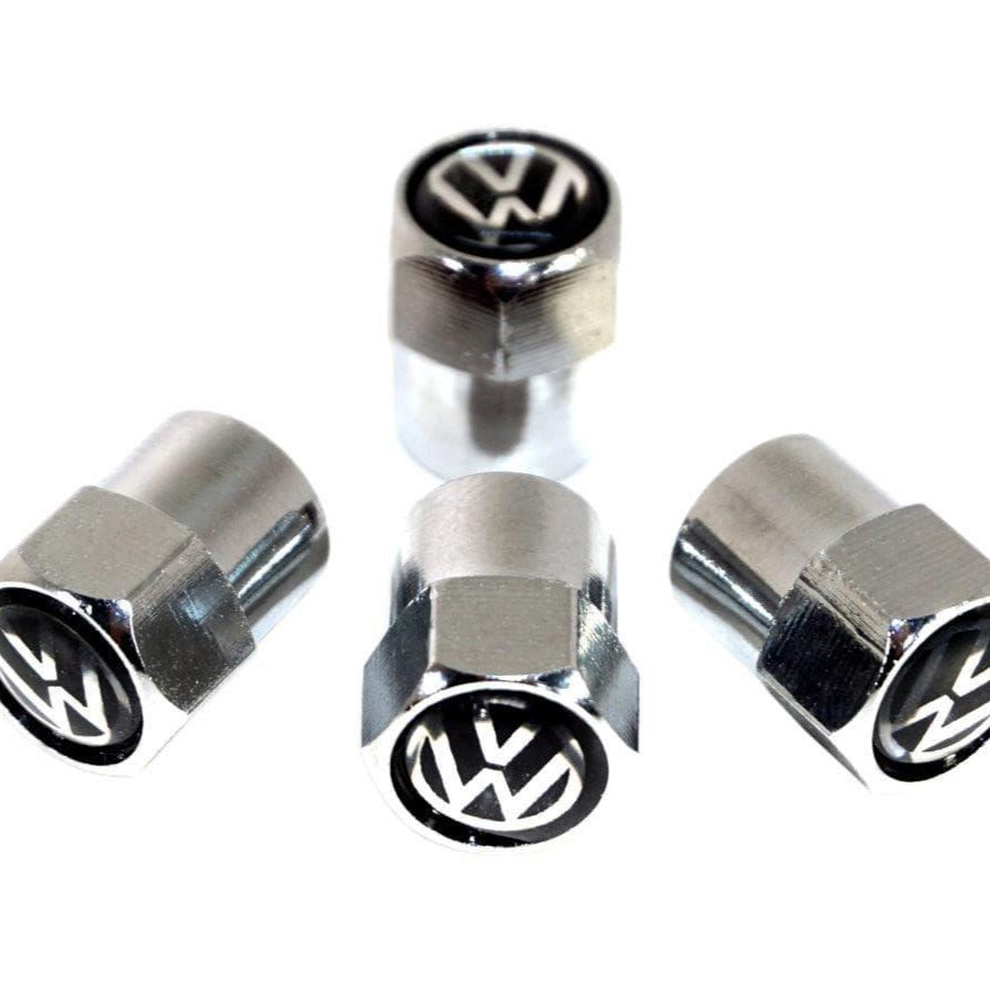 Chrome Valve Stem Tire Caps, Style: VW - Howling Moto