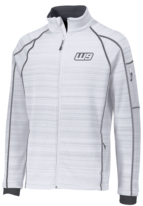 Warp9Racing Deviate Jacket in white and grey, XL size, stylish apparel with a modern design and durable fabric.