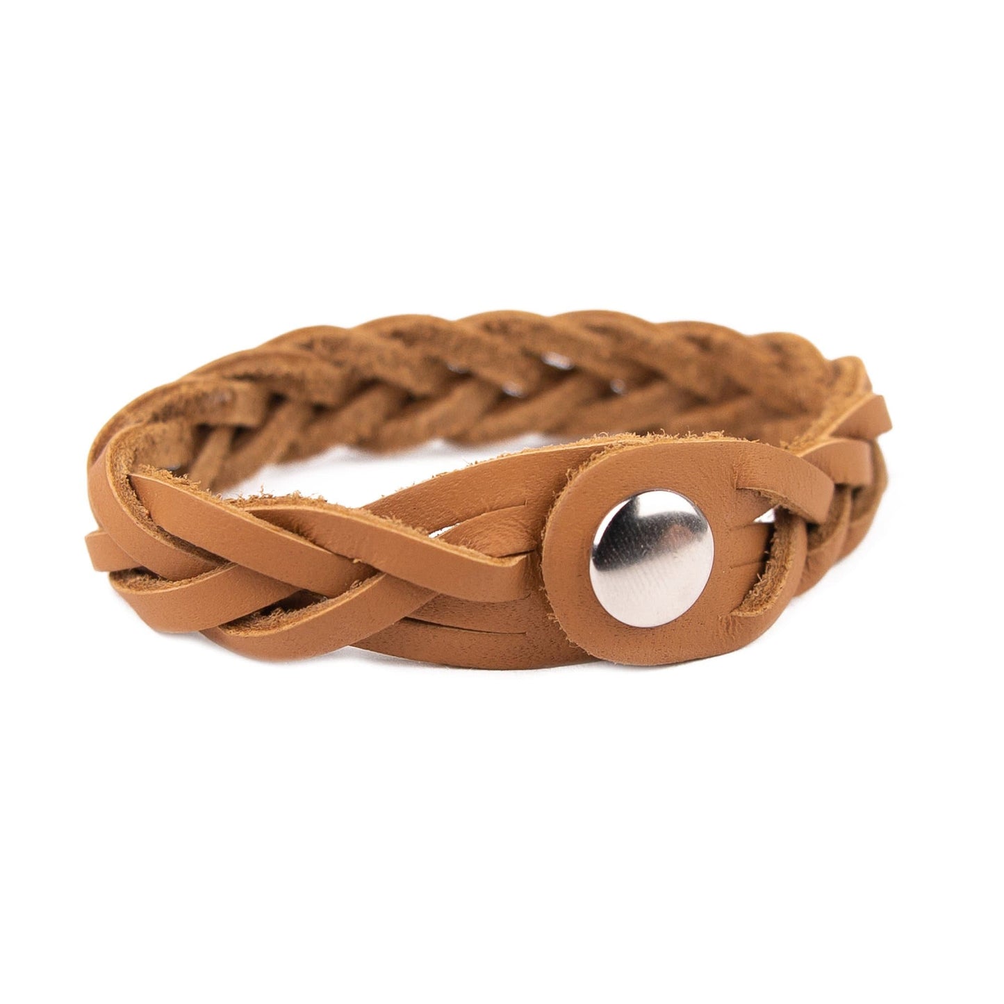 Leather Trinity Braid Bracelet - Howling Moto