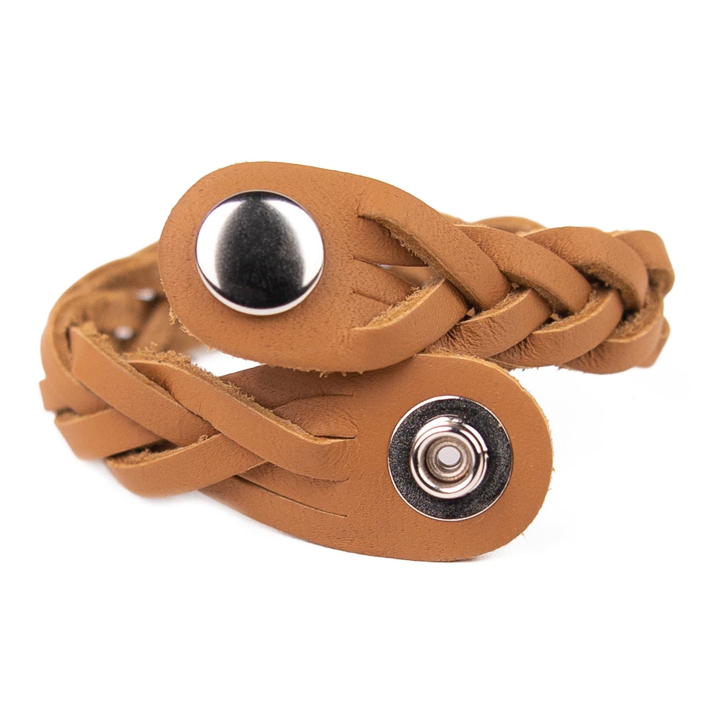 Leather Trinity Braid Bracelet - Howling Moto