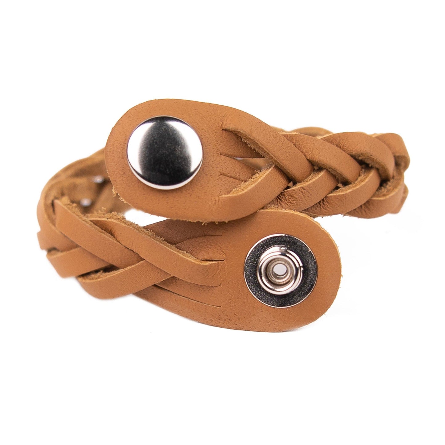 Leather Trinity Braid Bracelet - Howling Moto