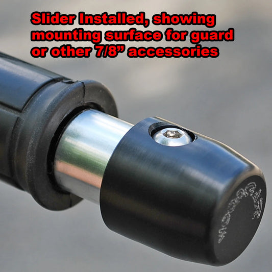 Heavy Duty Plastic Kawasaki Z125 OEM Bar End Slider Assembly with Guard Mount - Howling Moto