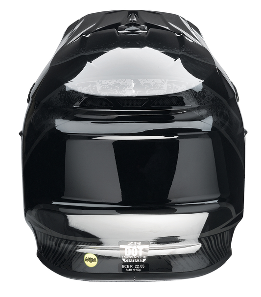 Z1R Z1R F.I. Helmet in Fractal MIPS Stealth design, medium size, with aerodynamic shape and matte black finish.
