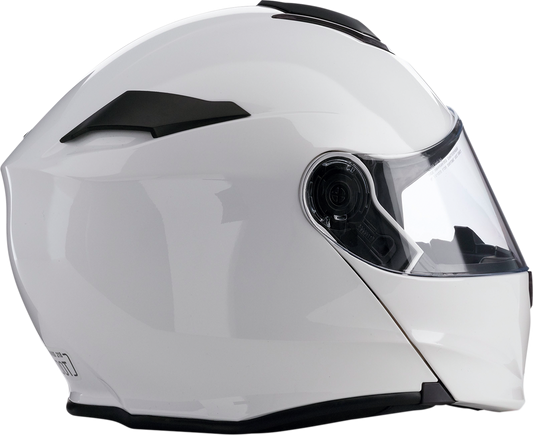 Z1R Solaris modular helmet in white with drop-down sun visor, removable liner, size 3XL, designed for motorcycle riders