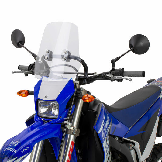 ZETA Adventure Windscreen for Yamaha motorcycle, black plastic shield with ZETA branding and part number ZE70-1401.