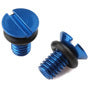 ZETA, ZETA Ff Air Valve Cap Screw WP Blue Set - Replacement Front Fork Air Valve Caps for Husqvarna, KYB, SHOWA