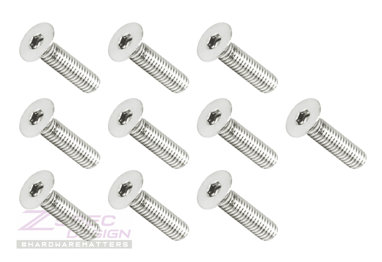 ZSPEC M4-0.7x16mm Fasteners, FHSC, Stainless Steel SUS304, 10-Pack - Howling Moto