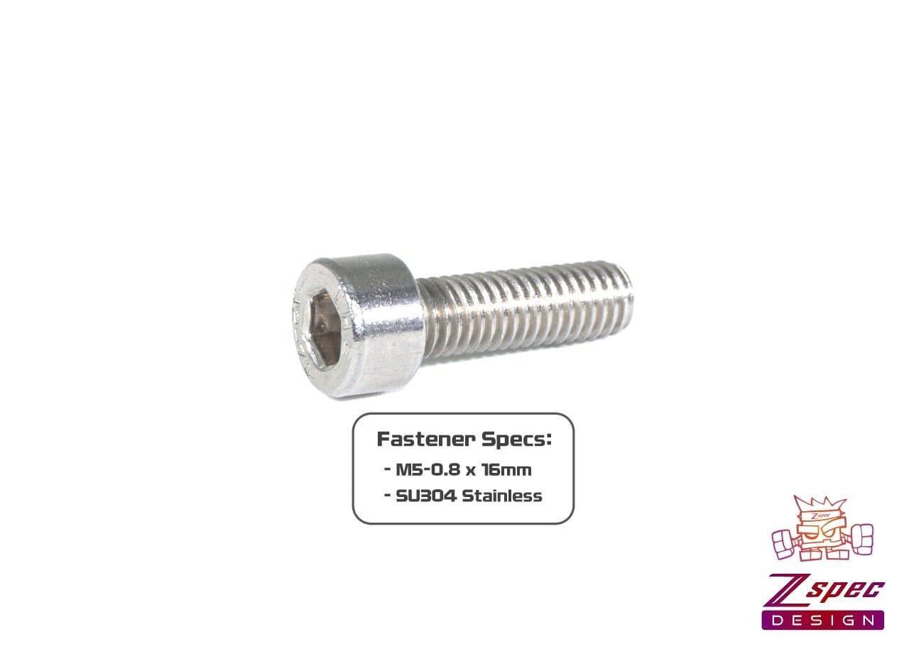 ZSPEC M5-0.8x16mm Socket-Cap SHSC Fasteners, Stainless, 10-Pack - Howling Moto