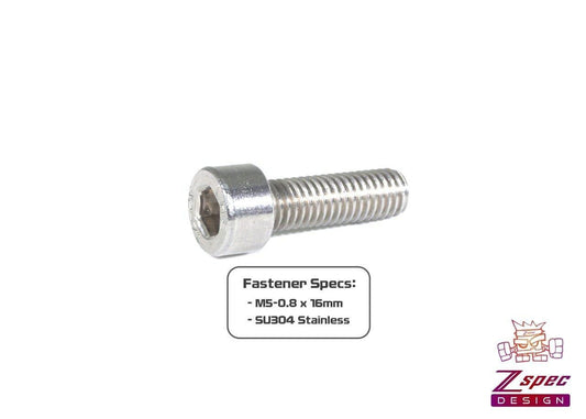 ZSPEC M5-0.8x16mm Socket-Cap SHSC Fasteners, Stainless, 10-Pack - Howling Moto