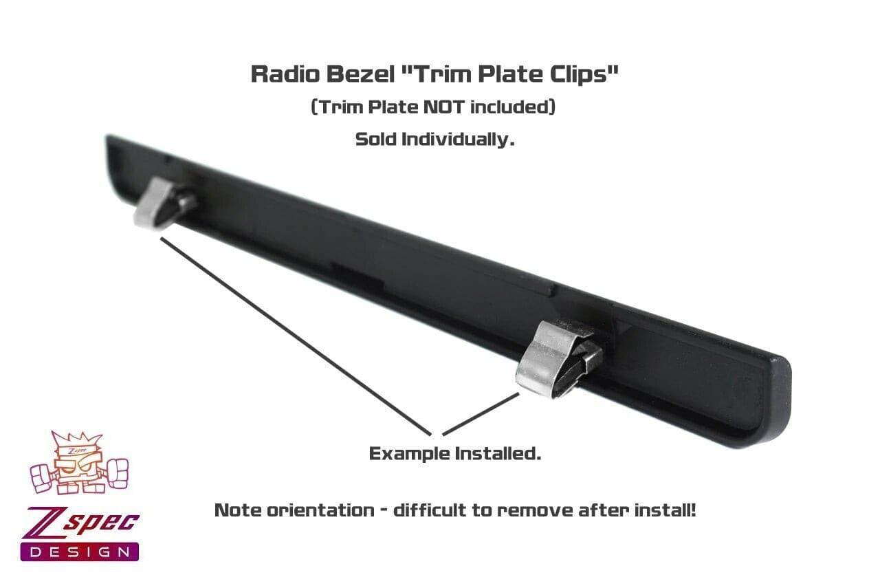 ZSPEC Radio Bezel Trim Plate Clip for '90-96 Nissan 300zx Z32, replaces 68749-41L00 - Howling Moto