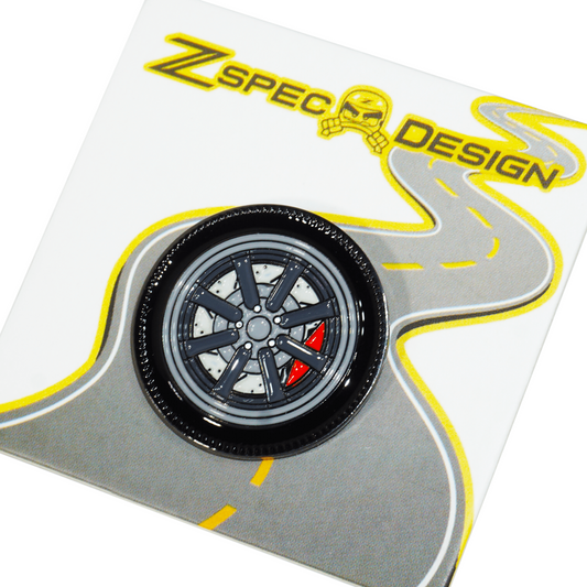 ZSPEC Wheel Pin - JDM Classic Design - great for Lapels, Hats, Backpacks - Howling Moto