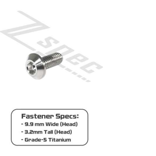ZSPEC M5-0.8x12mm Dress Up Bolt® Fastener, Angled Head, Titanium Grade-5, Per Each - Howling Moto