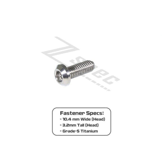 ZSPEC M6-1.0x16mm Dress Up Bolt® Fastener, Angled Head, Titanium Grade-5, Per Each - Howling Moto