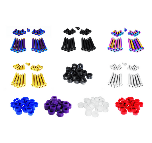 ZSPEC Shoulder-Bolt Timing Covers Fasteners w/ Bushings, Nissan 300zx Z32, Titanium - Howling Moto