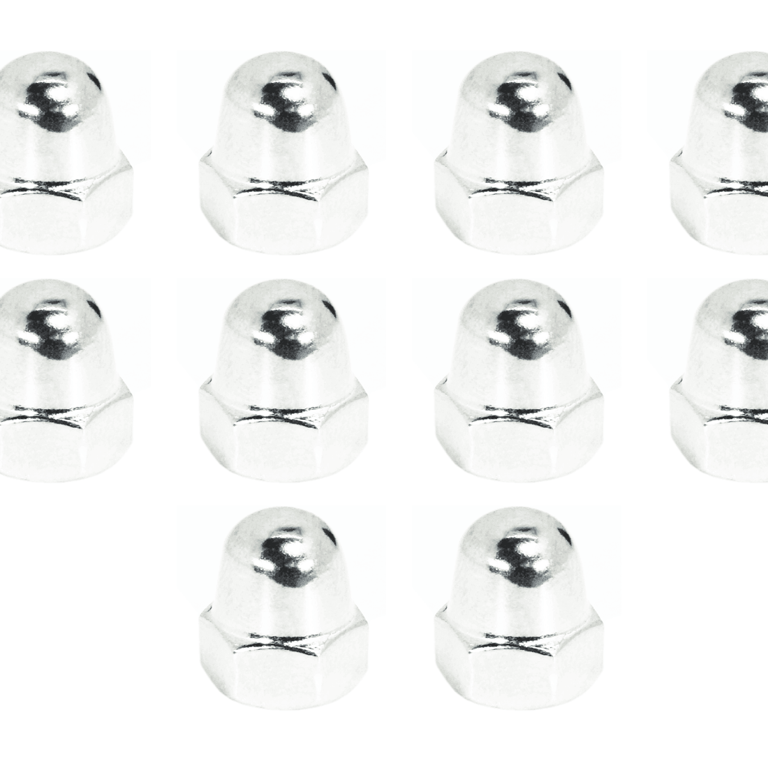 ZSPEC M5-0.8 Acorn Nuts , SUS304 Stainless Steel, 10-Pack - Howling Moto