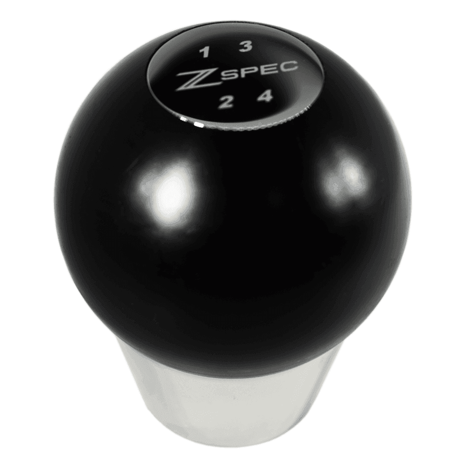 ZSPEC Shift Knob, M12-1.25, Delrin & Stainless, 4-Speed Shift Pattern Coin - Howling Moto