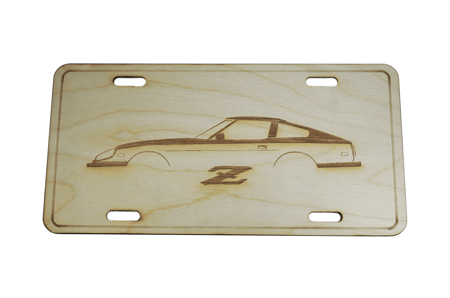 ZSPEC Datsun 280zx S130 License Plate, Birch, Ornament for Office, Garage or Man-Cave - Howling Moto