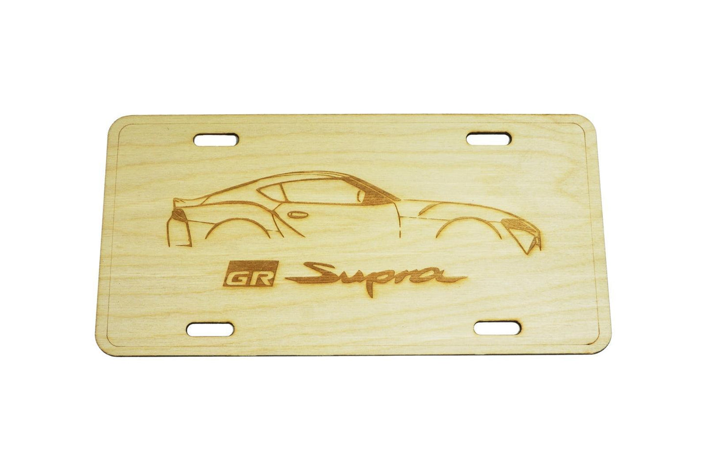 ZSPEC Toyota Supra Silhouette License Plate, Birch, Ornamental - Howling Moto