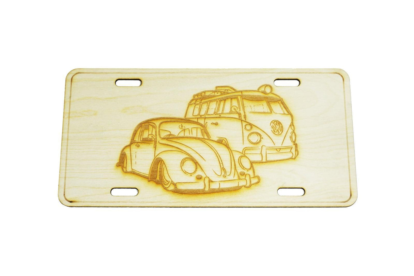 ZSPEC Classic VWs (Beetle & Van) License Plate, Birch, Ornamental - Howling Moto