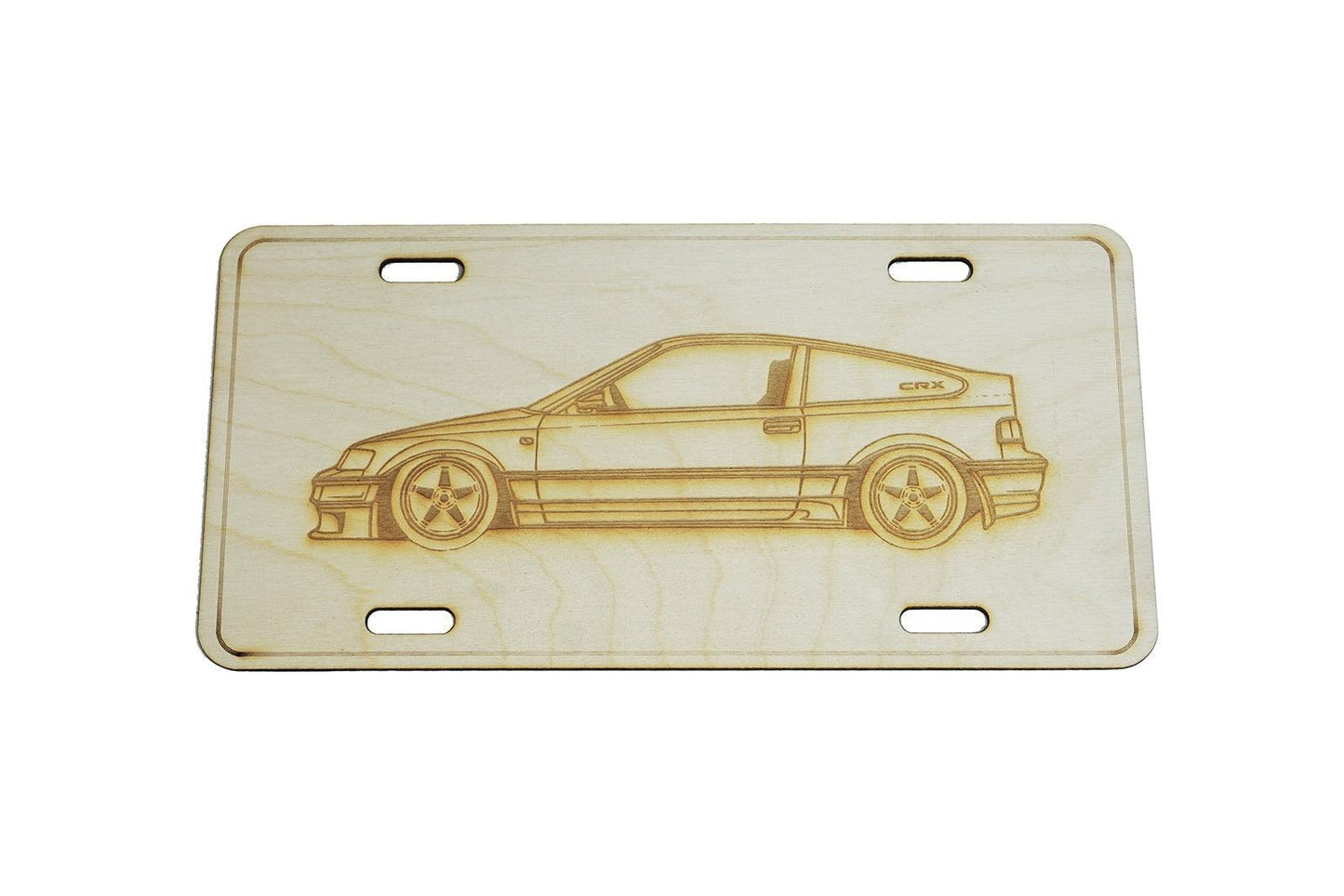 ZSPEC Honda CRX Si Hatchback License Plate, Birch, Ornamental - Howling Moto