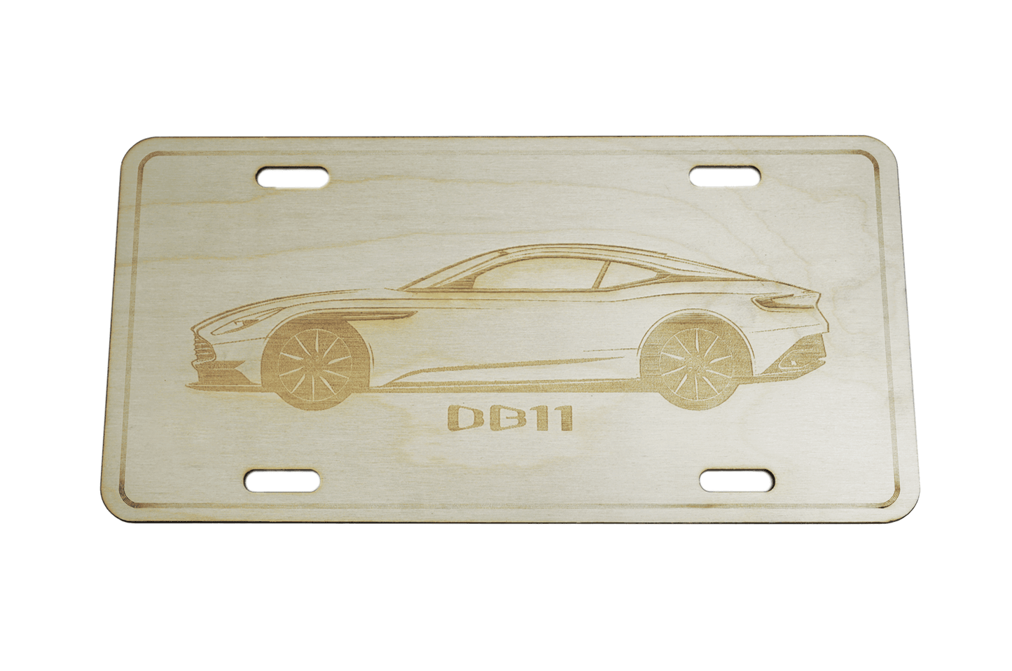 ZSPEC Aston Martin DB11 License Plate, Birch, Ornament for Office, Garage or Man-Cave - Howling Moto