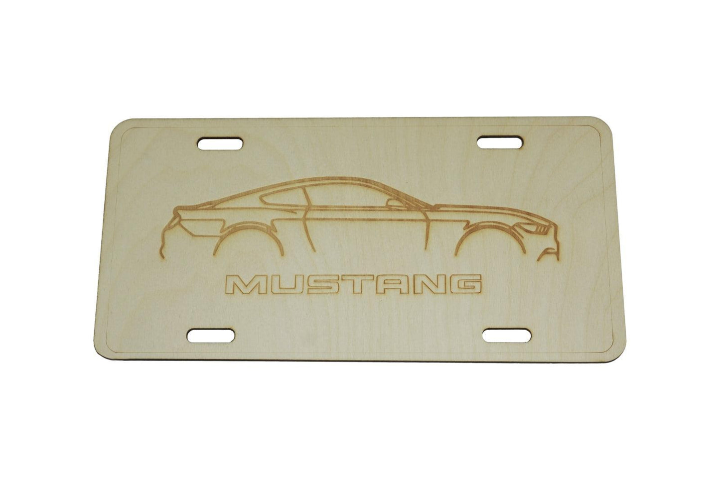 ZSPEC Ford Mustang S550 Cut-Away License Plate, Birch, Ornamental - Howling Moto