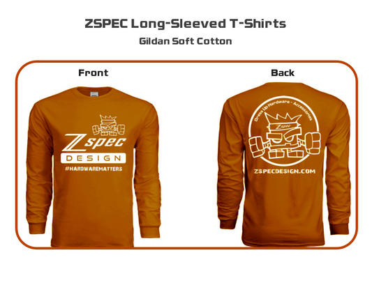 ZSPEC Long-Sleeve Cotton T-Shirt, Burnt Orange - Howling Moto