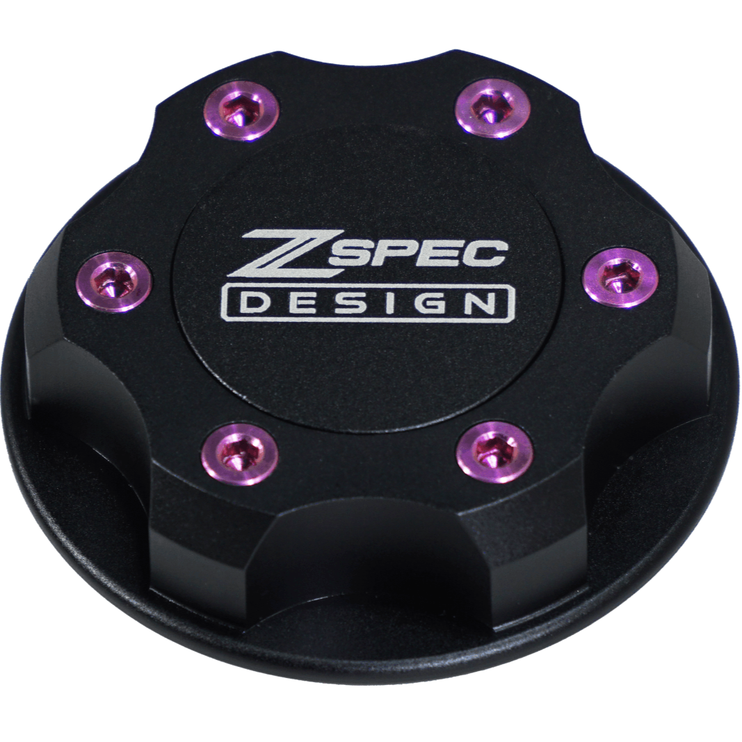 ZSPEC Billet Oil Filler Cap for Nissan/Infiniti/Datsun, Black Cap w/ Titanium Accent - Howling Moto