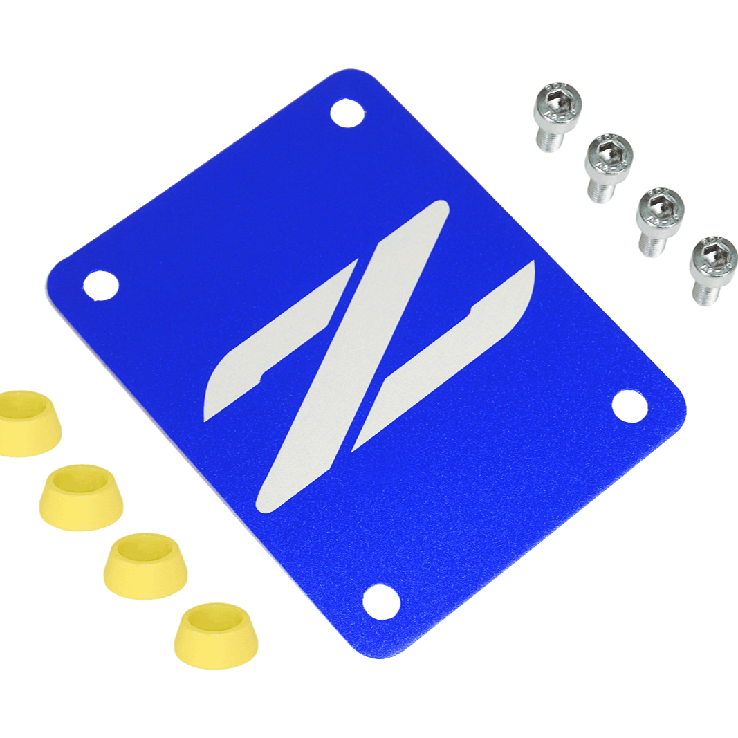 ZSPEC Blue PTU Holes Cover Plate for Z32 300zx, Billet - Howling Moto