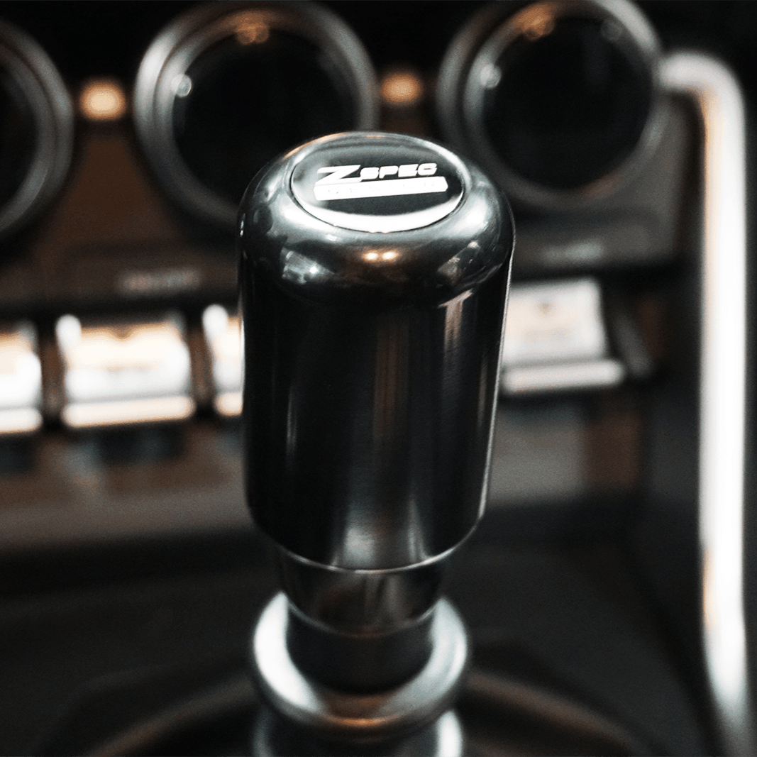 ZSPEC Shift Knob, M8-1.25, Delrin & Stainless, 4-Speed Shift Pattern Coin - Howling Moto