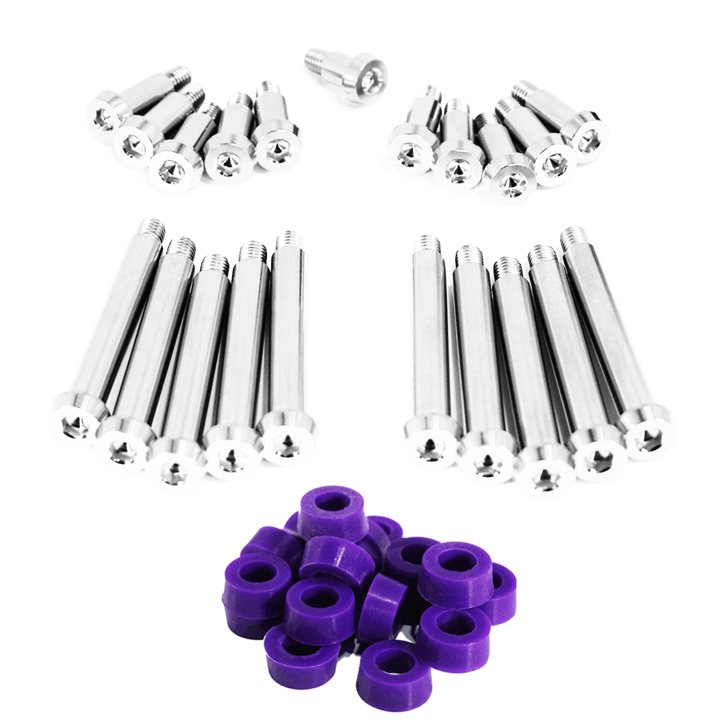 ZSPEC Shoulder-Bolt Timing Covers Fasteners w/ Bushings, Nissan 300zx Z32, Titanium - Howling Moto