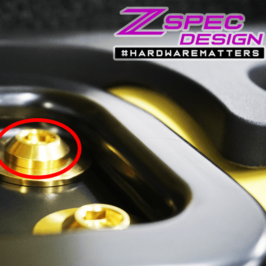 ZSPEC M10-1.25x40mm Dress Up Bolts® Fastener, Titanium GR5, Angled Head, Per Each - Howling Moto