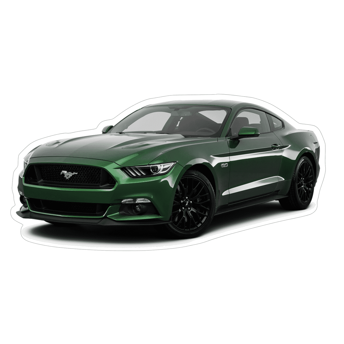 Ford Mustang S197 Sports Car Vinyl Decal / Sticker, Green - Howling Moto