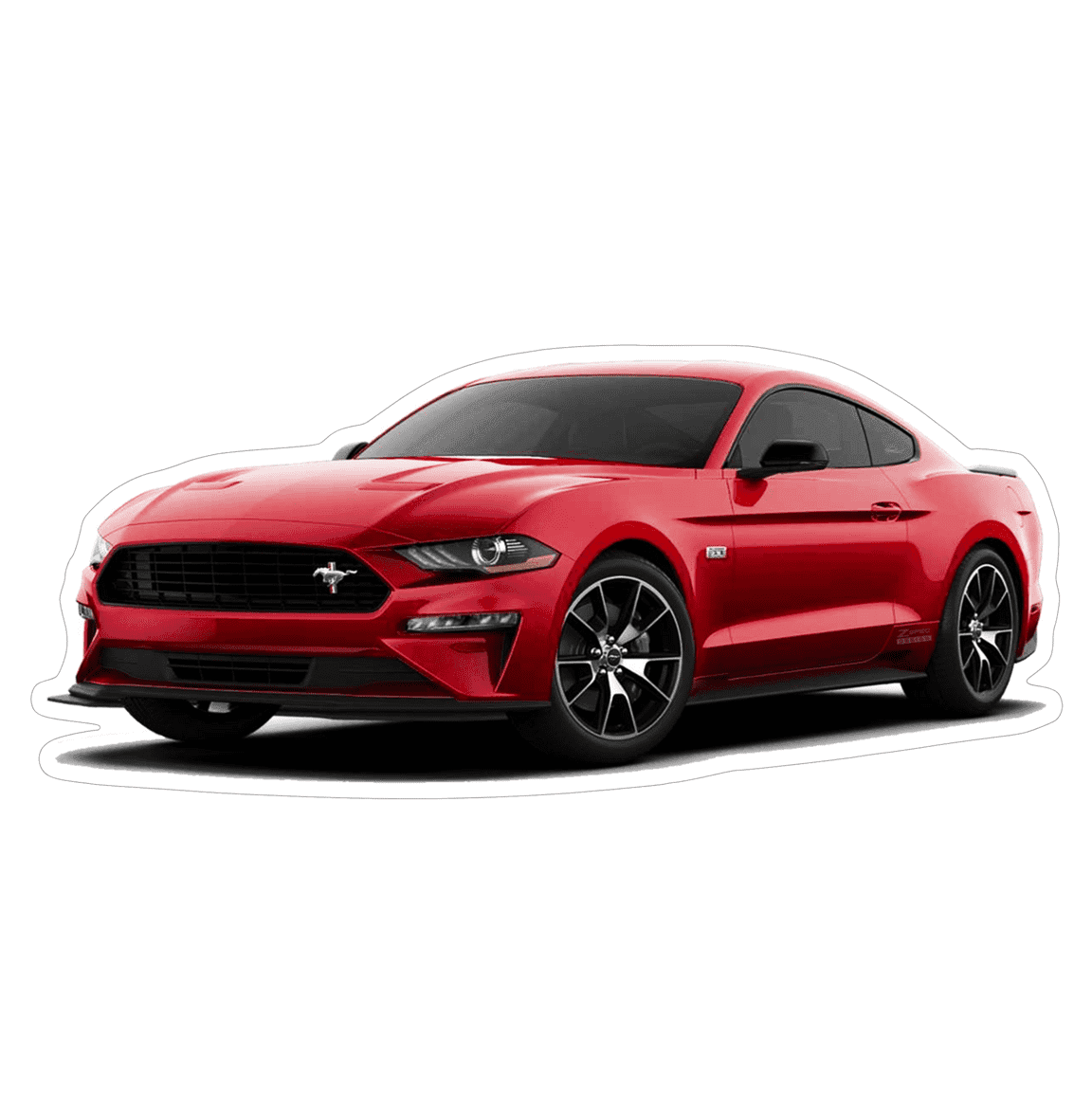 Ford Mustang S550 Sports Car Vinyl Decal / Sticker, Red - Howling Moto