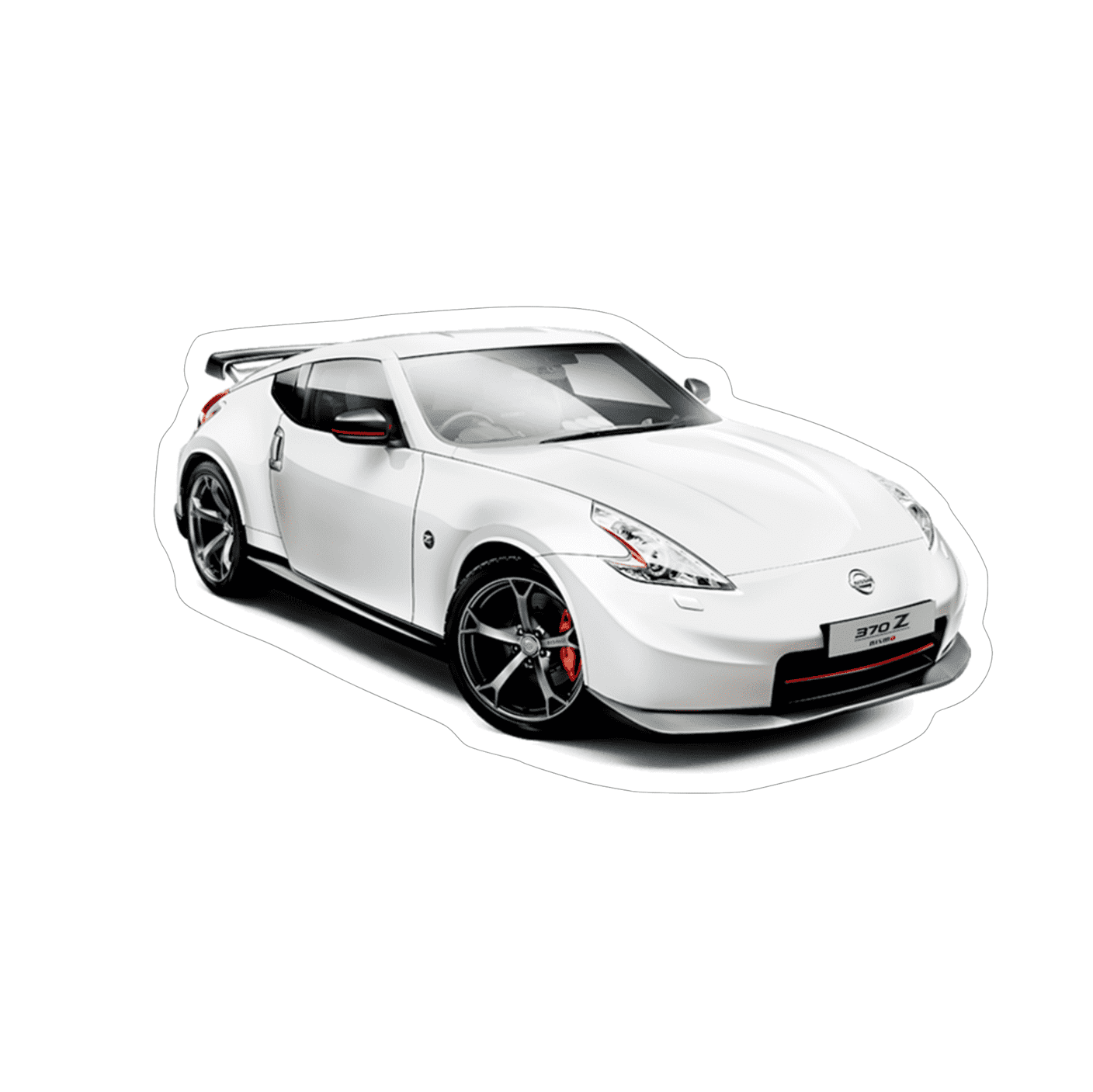 Nissan 370z Z34 V1 White NISMO Sports Car Vinyl Decal / Sticker - Howling Moto