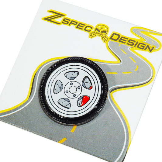 ZSPEC Wheel Pin - 5-Spoke Design - great for Lapels, Hats, Backpacks - Howling Moto