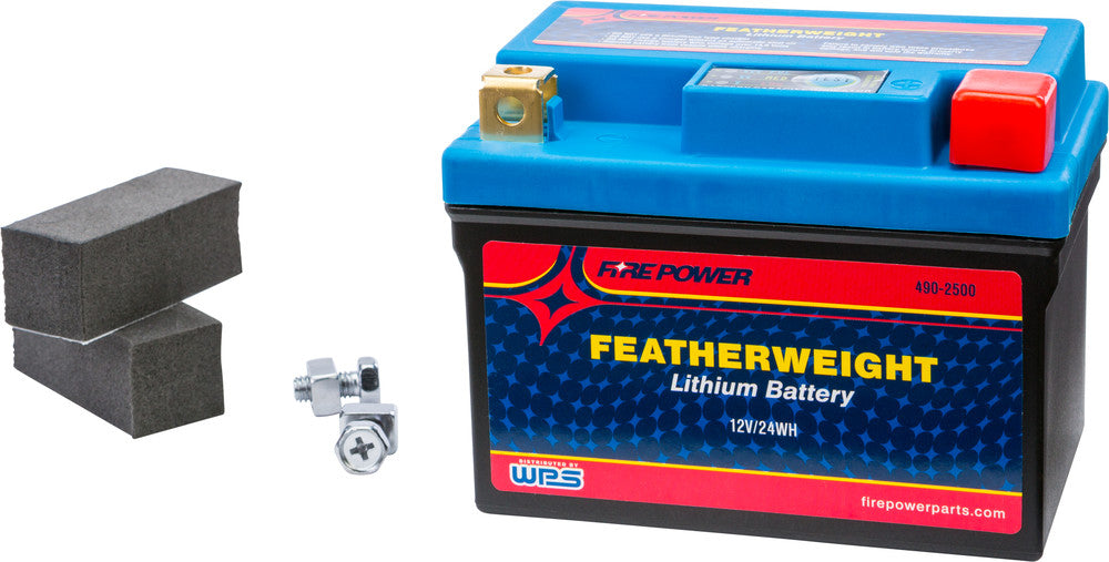 Fire Power Featherweight Lithium Battery 120 CCA HJTZ5S-FP-IL 12V/24WH - Howling Moto