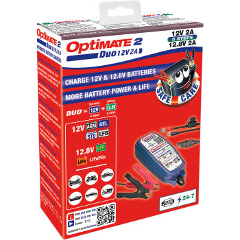 Tecmate Optimate™ 2 Duo Battery Charger/Maintainer - Howling Moto