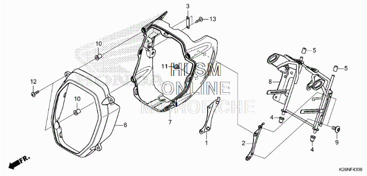 Honda Front Cowl Stay Grom 2022+ - Howling Moto